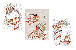 Комплект полотенец 48*60 см, 3 шт., рогожка (Музыка зимы) Комплект полотенец 48*60 см, 3 шт., рогожка (Музыка зимы)