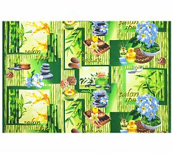 Полотенце вафельное пляжное 100*150 см (Спа, зеленый)