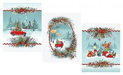 Комплект полотенец 48*60 см, 3 шт., рогожка (Огонёк) Комплект полотенец 48*60 см, 3 шт., рогожка (Огонёк)