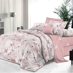 Наволочка 70*70 см, на молнии, поплин (Сакура (компаньон))