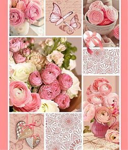 Полотенце 50*70 вафельное (Розовый пэчворк)