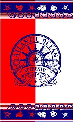 Махровое полотенце 100*160 см, ОАО "Авангард" (Атлантика 3968)