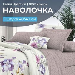 Наволочка 40*40 см, сатин "Престиж", на клапане (Элисия основа)