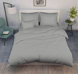 Наволочка 50*70 см, однотонная бязь ГОСТ, клапан (Серый опал)