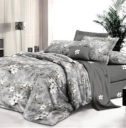 Наволочка 70*70 см, сатин "Престиж", на молнии (Песня цветов (компаньон))