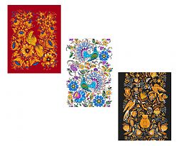 Комплект полотенец 48*60 см, 3 шт., рогожка (Народные мотивы)