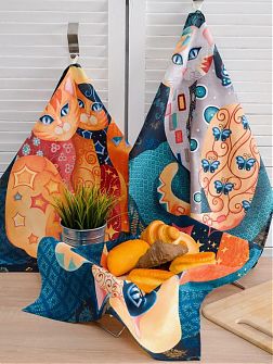 Комплект полотенец 48*60 см, 3 шт., рогожка (Лунный свет)