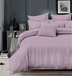 Комплект постельного белья 1,5-спальный, сатин однотонный (Лиора)